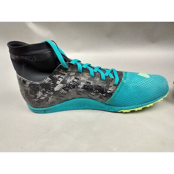 Under Armour Bandit XC Spikes Track Shoes Blue Black Mens 11.5 Sneakers Racing - Picture 10 of 16